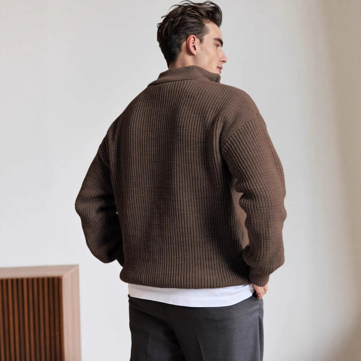 Callum Warm Stylish Heavyweight Quarter Zip Sweater