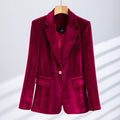 Rosabel Elegant Corduroy Longline Tailored Blazer