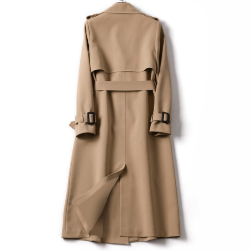 Women's Stylish Double-Breasted Belted Trench Coat