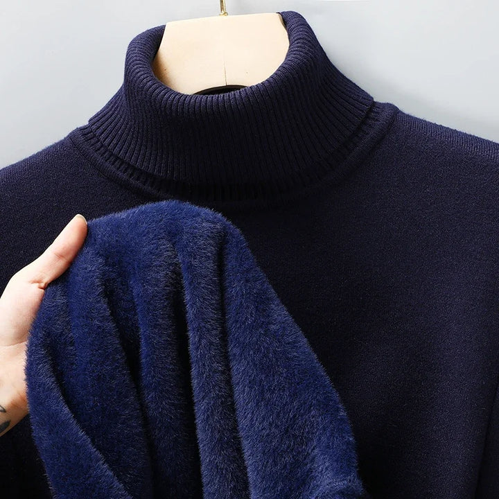 Tobias Warm Tailored Merino Wool Turtleneck Sweater