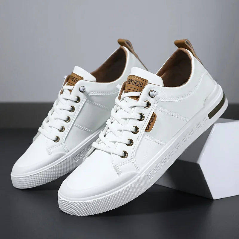Spencer Casual Comfortable Leather Lace Up Sneakers