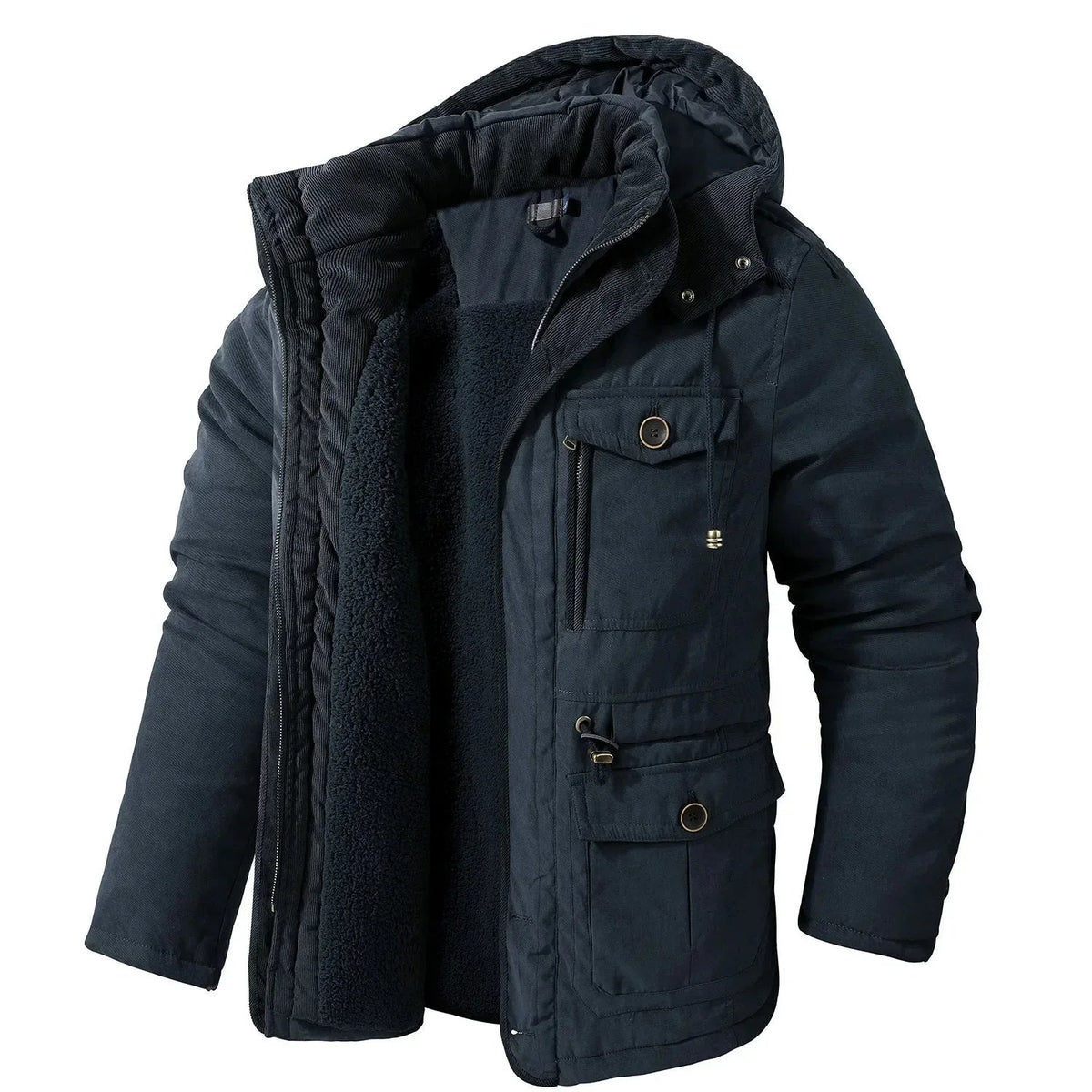 Corbett Men's Sherpa-Lined Warm Hooded Jacket
