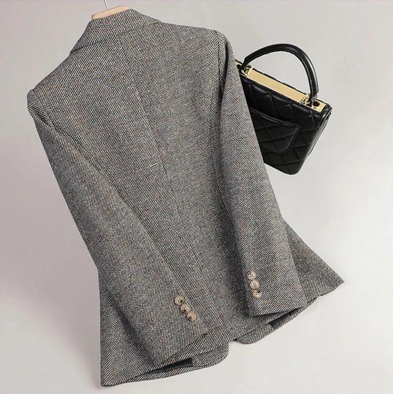 Mara Women's Formal Cotton Tweed Blazer Jacket