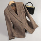 Mara Women's Formal Cotton Tweed Blazer Jacket