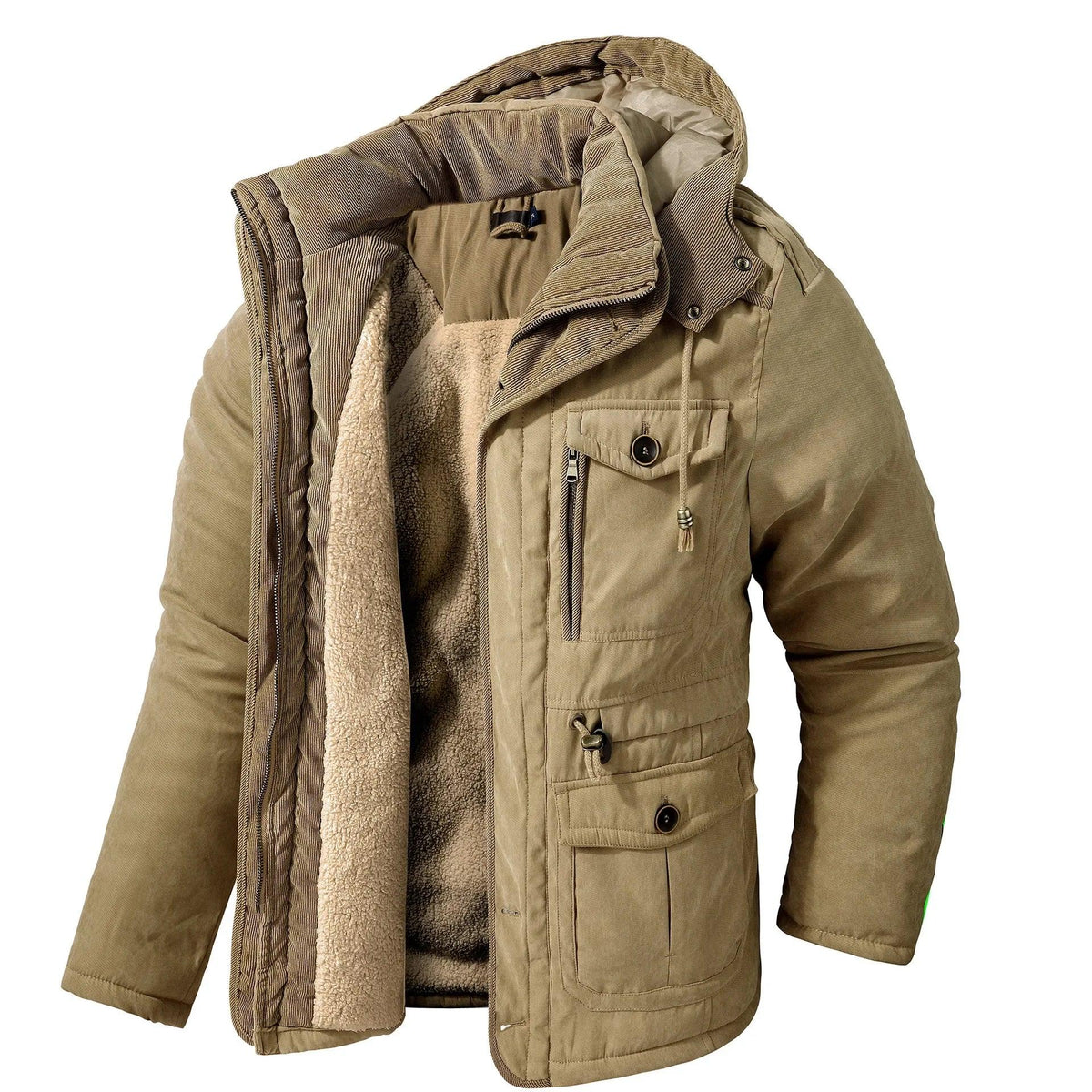 Corbett Men's Sherpa-Lined Warm Hooded Jacket