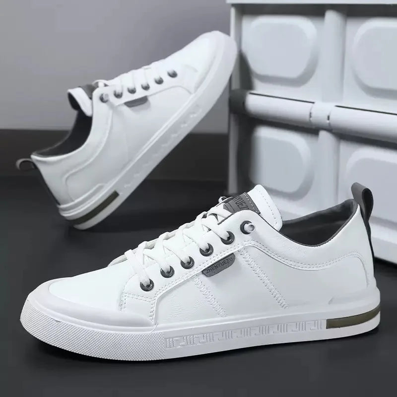 Spencer Casual Comfortable Leather Lace Up Sneakers