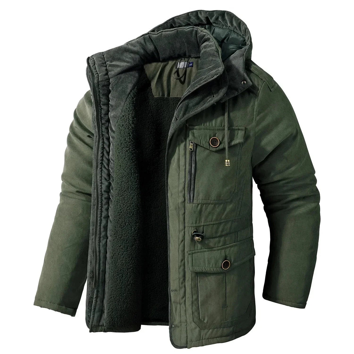 Corbett Men's Sherpa-Lined Warm Hooded Jacket