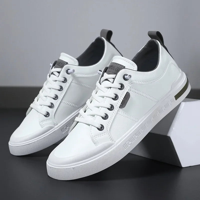 Spencer Casual Comfortable Leather Lace Up Sneakers