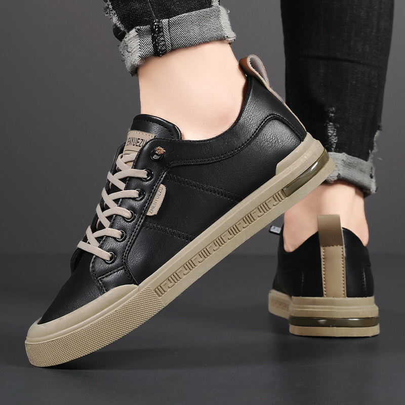 Spencer Casual Comfortable Leather Lace Up Sneakers