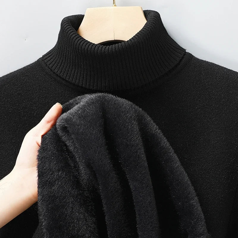 Tobias Warm Tailored Merino Wool Turtleneck Sweater