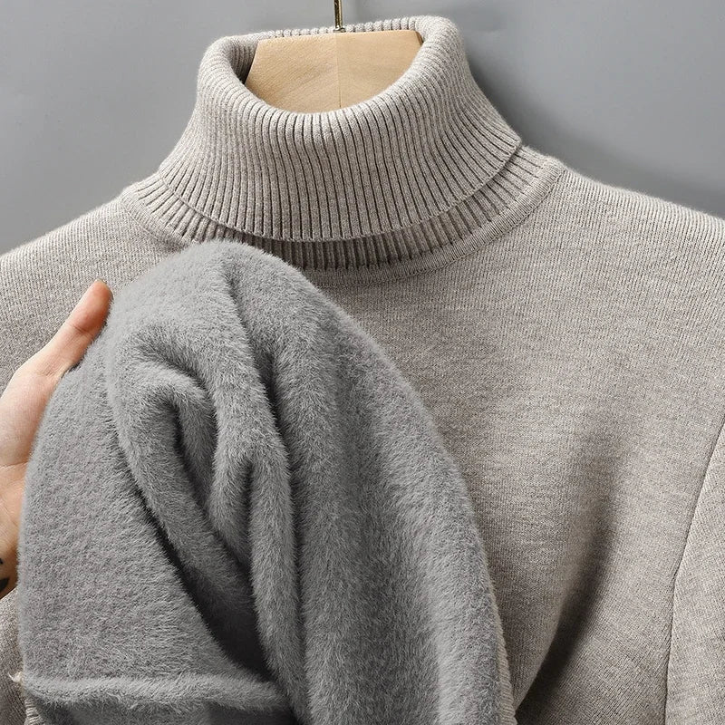 Tobias Warm Tailored Merino Wool Turtleneck Sweater