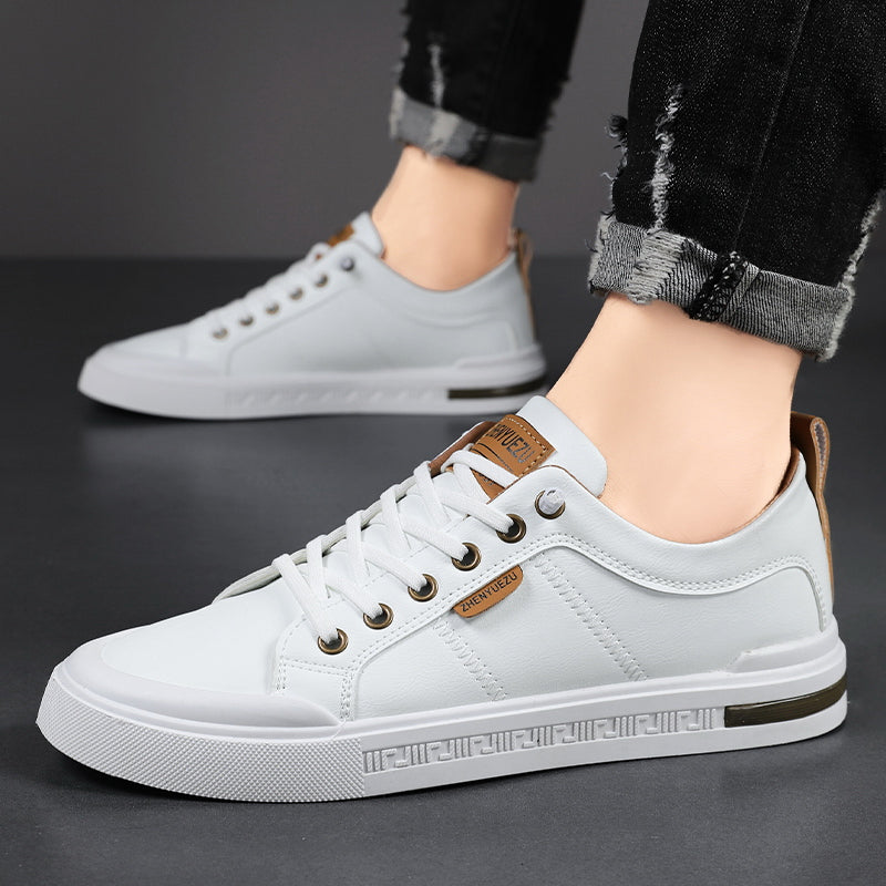 Spencer Casual Comfortable Leather Lace Up Sneakers