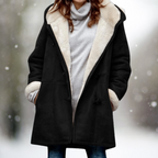 Aspen Women's Shearling Hooded Winter Coat
