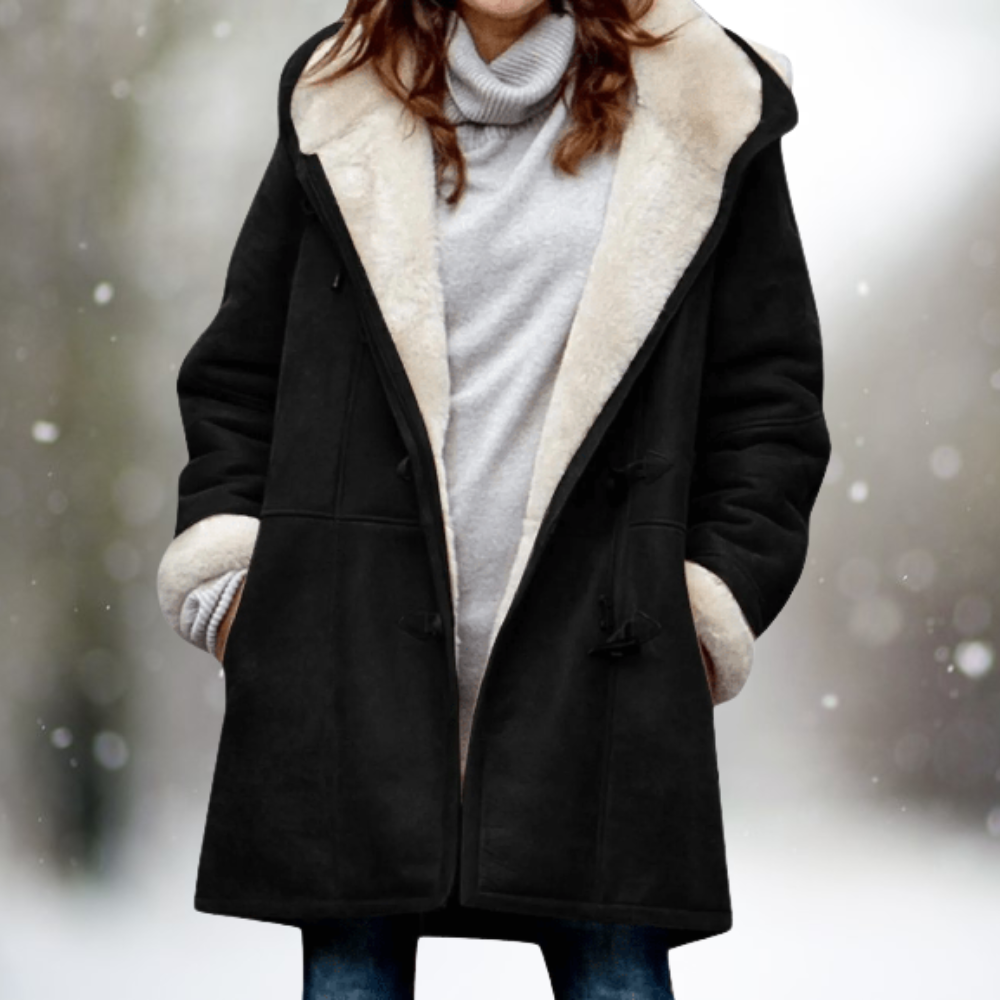 Aspen Women's Shearling Hooded Winter Coat