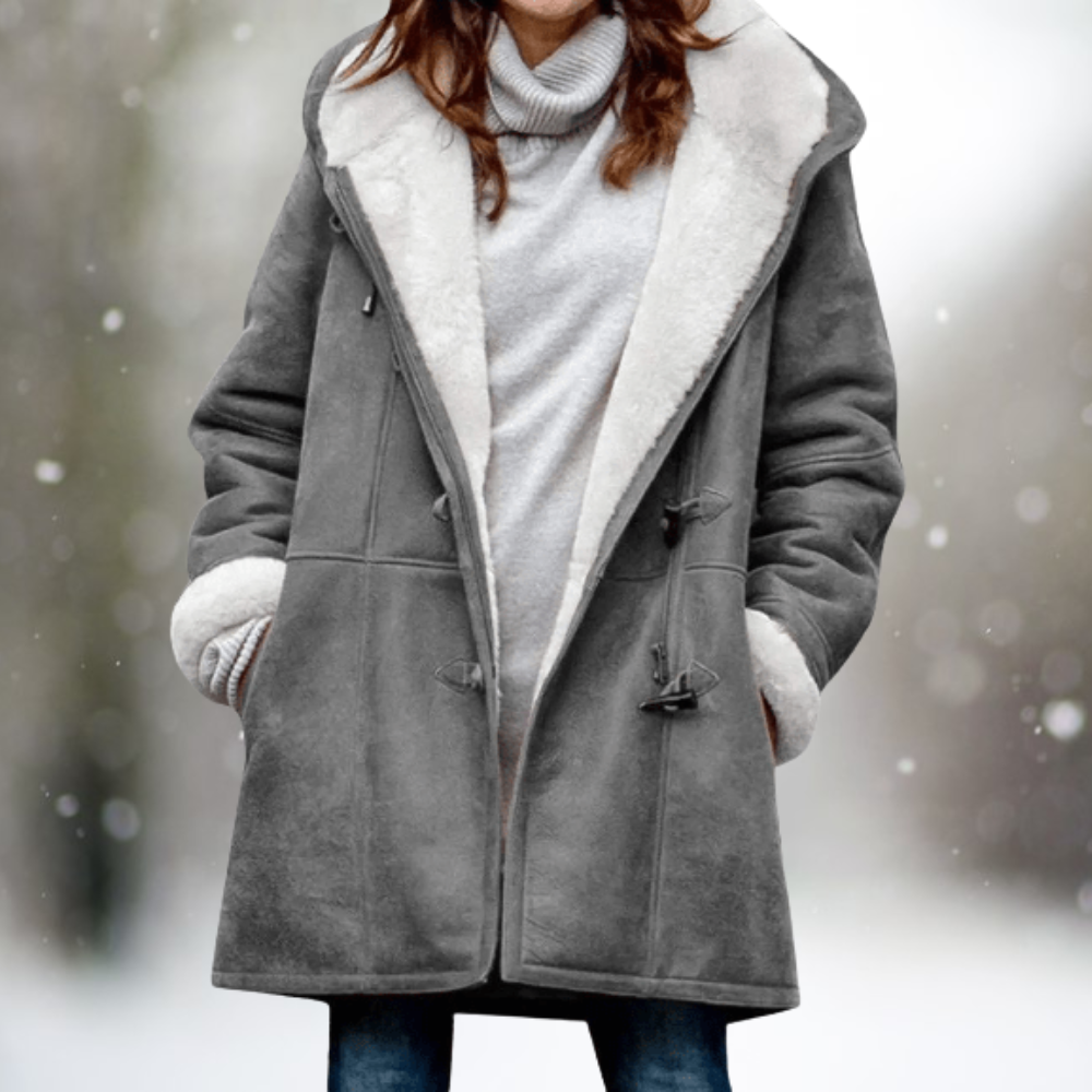 Aspen Women's Shearling Hooded Winter Coat