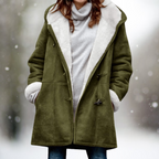 Aspen Women's Shearling Hooded Winter Coat