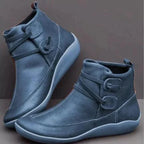 Lavinia Comfortable Flat Leather Ankle Boots