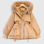 Aya Women's Hooded Winter Parka with Drawstring Waist