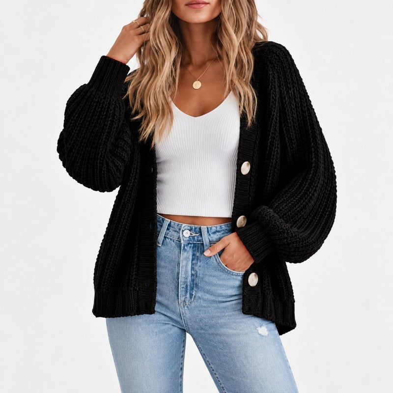 Theodora Women's Stylish Chunky Knit Cardigan Sweater