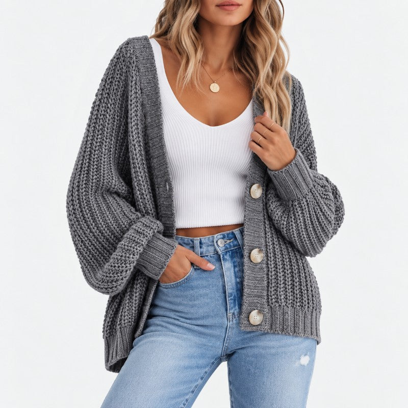 Theodora Women's Stylish Chunky Knit Cardigan Sweater