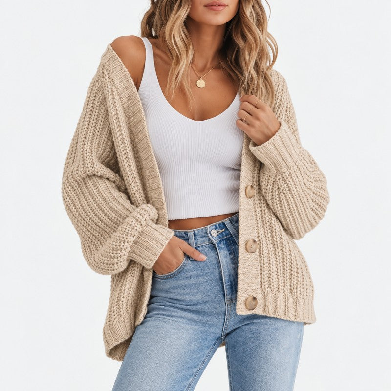Theodora Women's Stylish Chunky Knit Cardigan Sweater