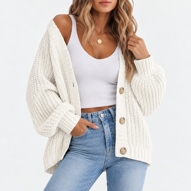Theodora Women's Stylish Chunky Knit Cardigan Sweater