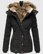Alea Women's Quilted Winter Parka with Fur Hood