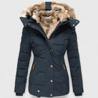 Alea Women's Quilted Winter Parka with Fur Hood