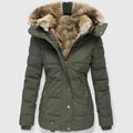 Alea Women's Quilted Winter Parka with Fur Hood