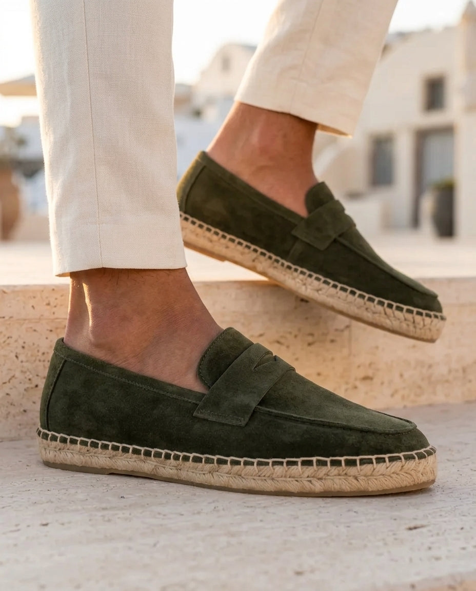 Matteo Men's Suede Espadrille Loafers