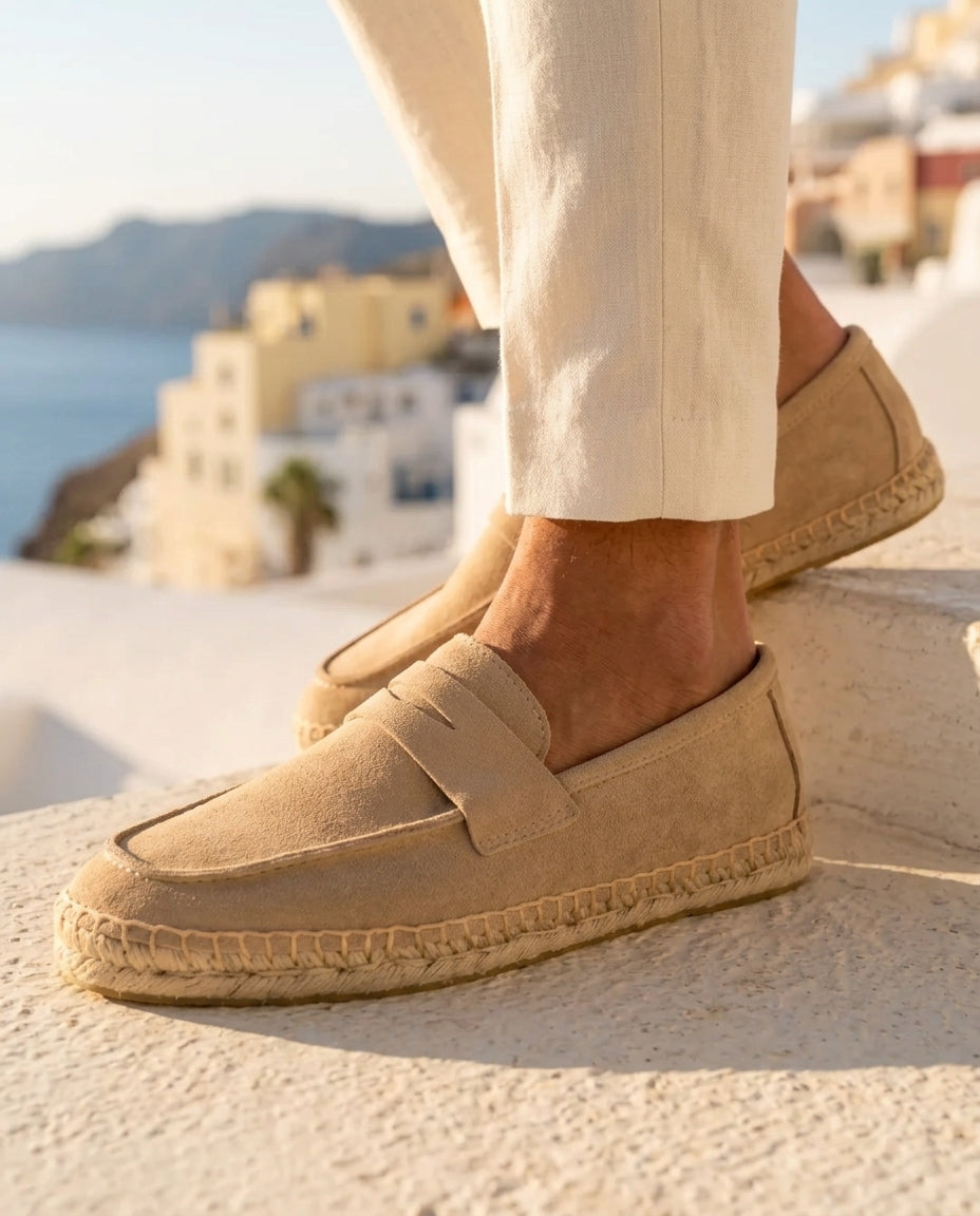 Matteo Men's Suede Espadrille Loafers
