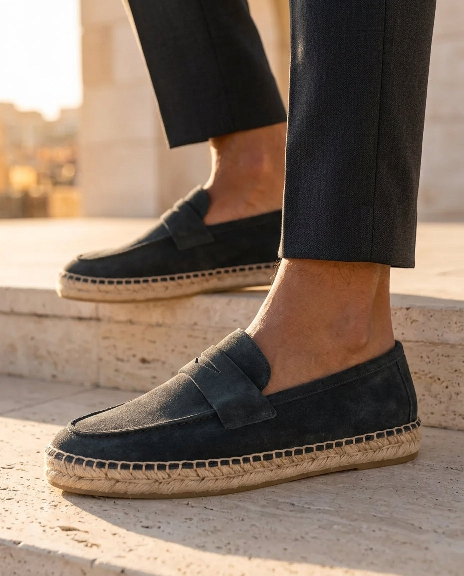 Matteo Men's Suede Espadrille Loafers