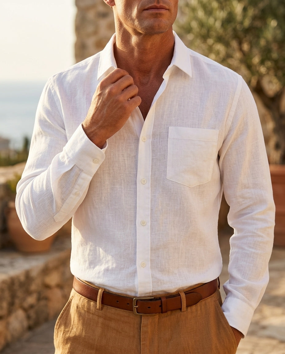 Whitfield Men's Breathable Linen Shirt