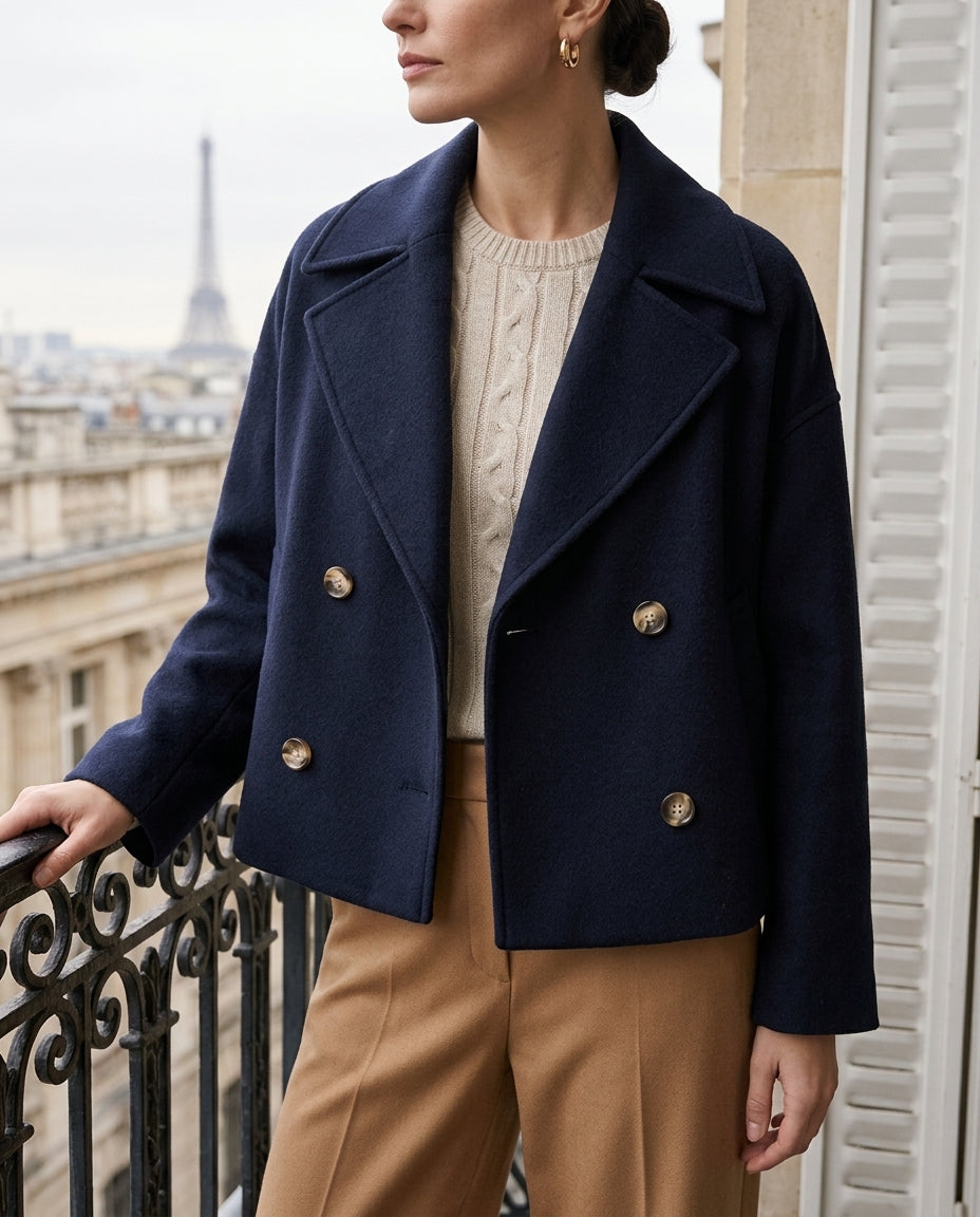 Blakely Women's Double-Breasted Wool Coat