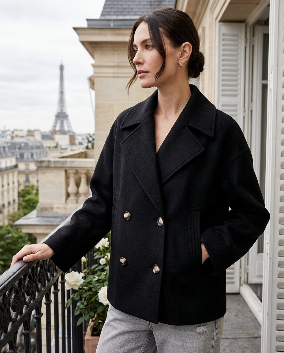 Blakely Women's Double-Breasted Wool Coat