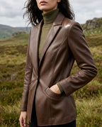 Sinclair Women's Leather Tailored Blazer