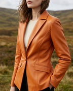 Sinclair Women's Leather Tailored Blazer
