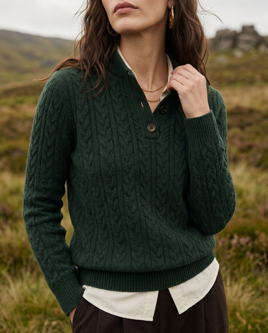 Kensington Women's Cable Knit Cashmere Sweater