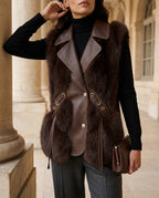 Melody Women's Faux Fur Lapel Vest