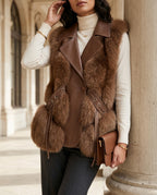 Melody Women's Faux Fur Lapel Vest