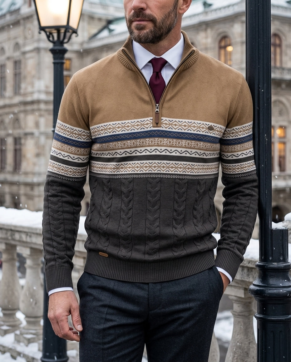 Camden Men's Winter Half Zip Sweater