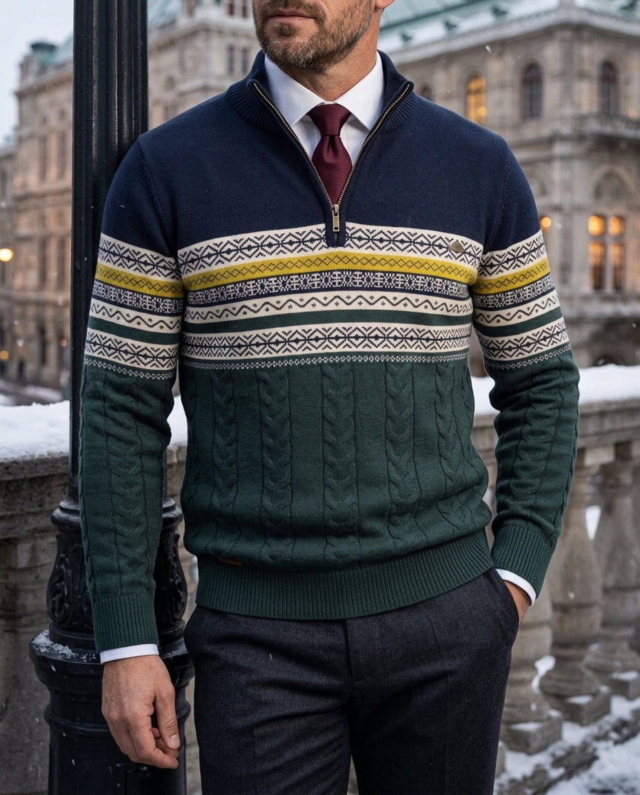 Camden Men's Winter Half Zip Sweater