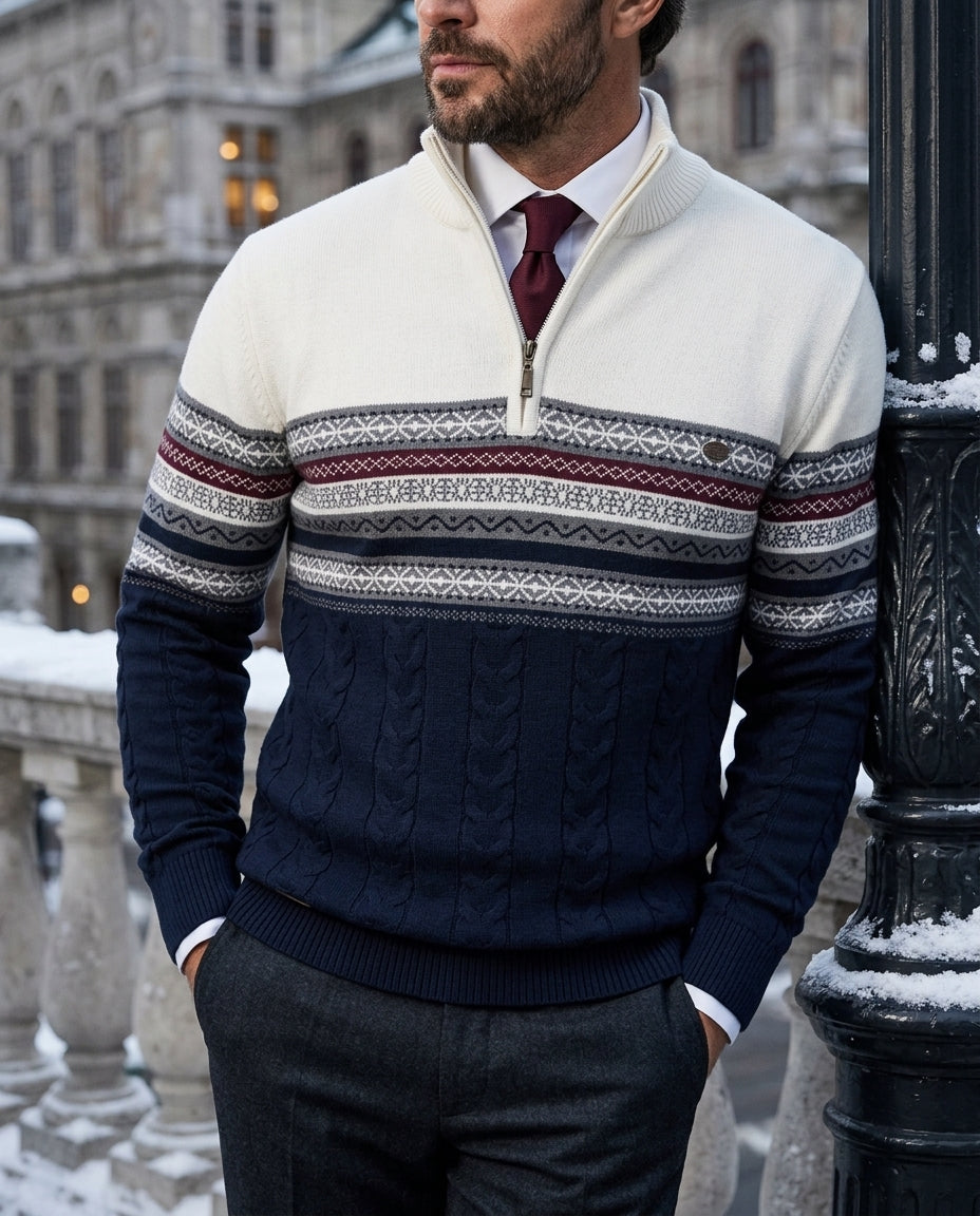 Camden Men's Winter Half Zip Sweater
