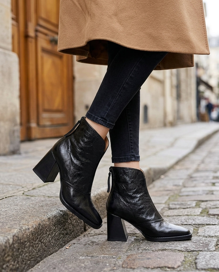 Ovelle Women's Sculpted Block Heel Boots