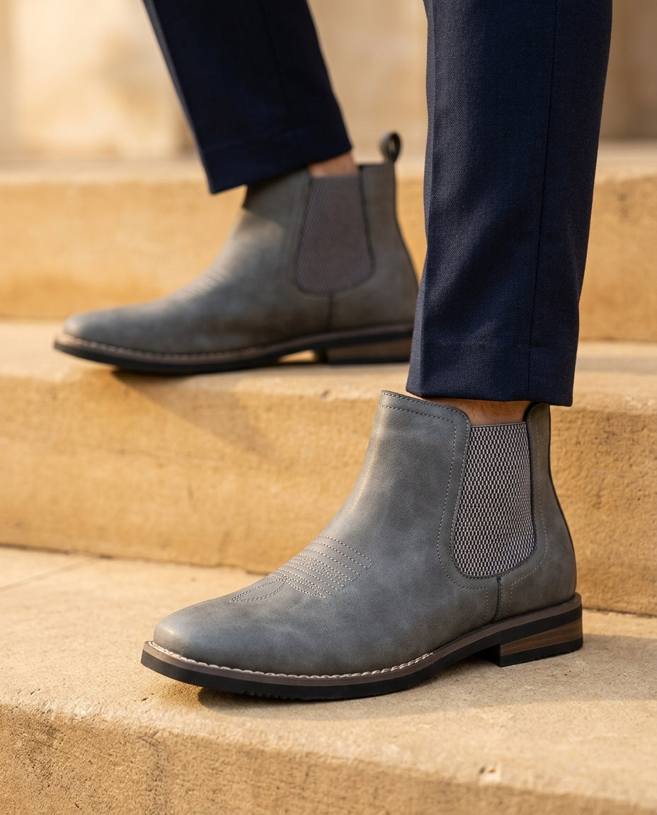 Vale Men's Genuine Leather Chelsea Boots