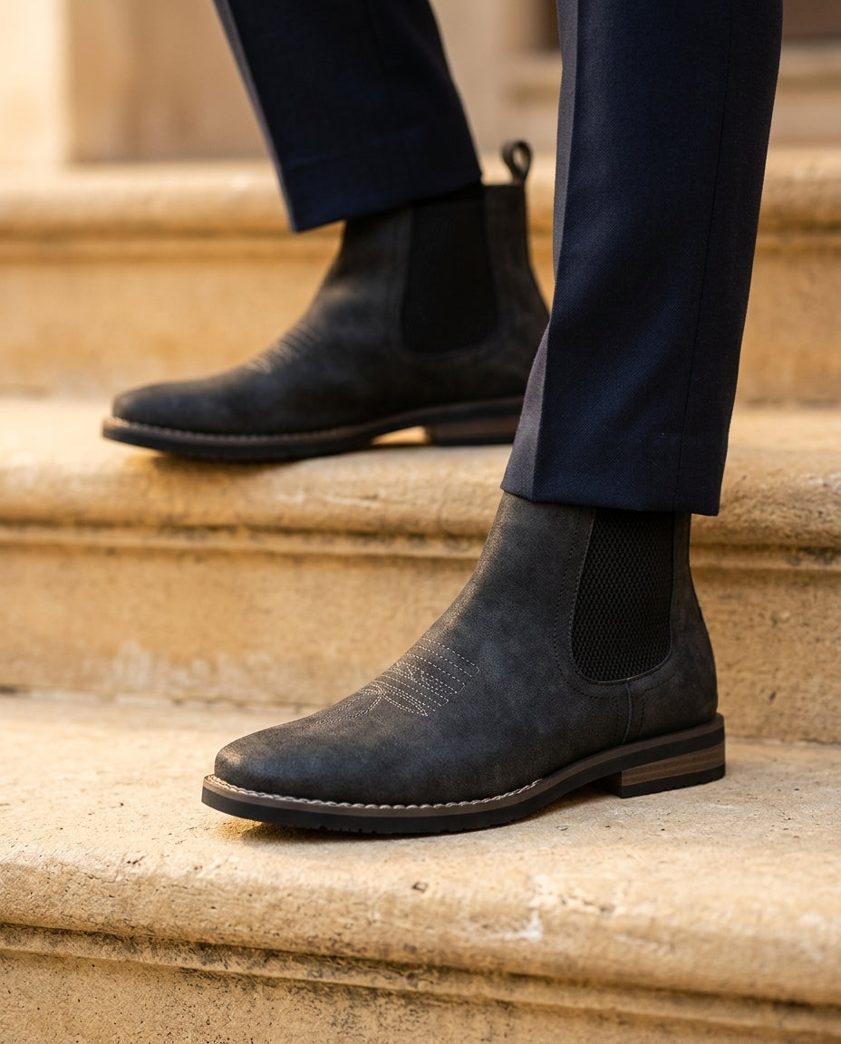 Vale Men's Genuine Leather Chelsea Boots