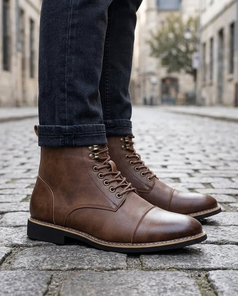 Harwick Men's Cap Toe Ankle Boots