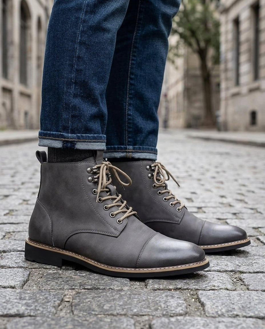 Harwick Men's Cap Toe Ankle Boots