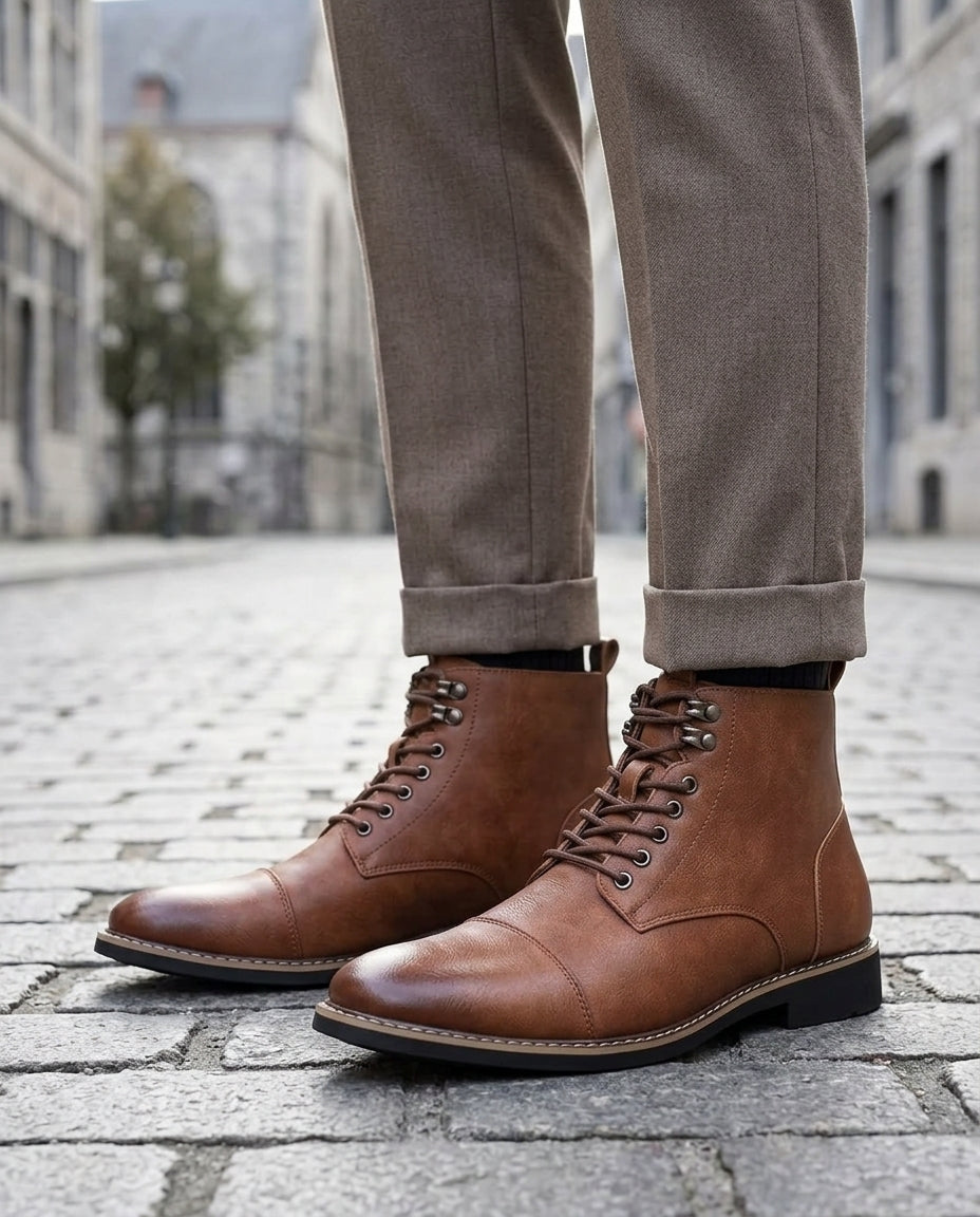 Harwick Men's Cap Toe Ankle Boots