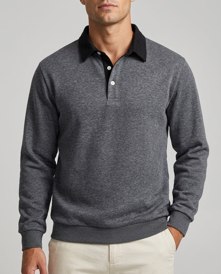 Beckham Men's Cotton Polo Sweatshirt